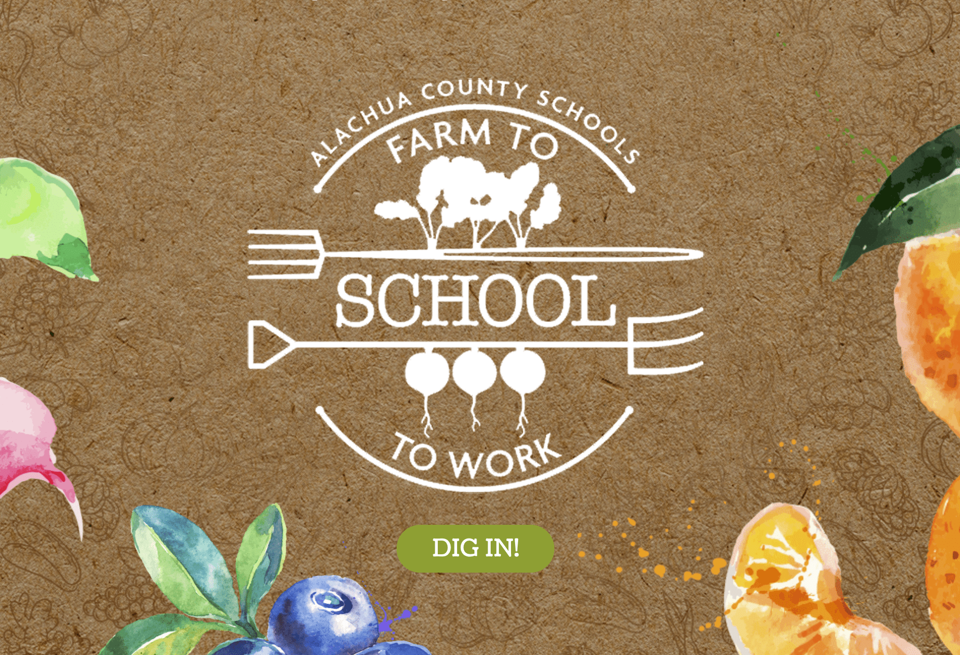 The logo of the Alachua County Schools farm-to-school program